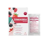 Dimagra Protein Frutti Rossi - Proteine in Polvere Low Carb Keto - 10 Buste