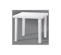 DIMAPLAST 2000 Tavolo da Giardino Quadrato 80x80x72 cm Bianco - FIGARO
