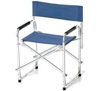 DIMAPLAST Sedia Sdraio MOD. Regista in Alluminio Doppio Telo in Oxford Colore Blu Lavabile