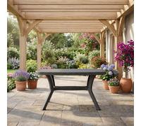 Dimaplast2000 Tavolo da Giardino Rettangolare Resina 136x82x72 cm Tortora Otello