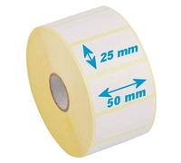 DIMATICA - Rotolo Da 2000 Etichette Adesive Mm 50X25 Termiche 1 Pista Anima 40