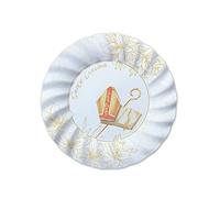 DIMAV 40 Piatti Dessert Ø 20 Cresima Flower per Feste confermazione Ideale per addobbare in Maniera Elegante e raffinata Ogni tavola