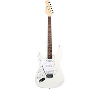 Dimavery 26211125 ST-203 LH - Chitarra elettrica, bianco