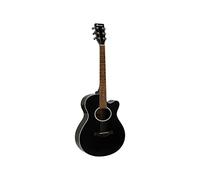 Dimavery Chitarra Elettroacustica Western AW-400 con Cutaway e Accessori Nero