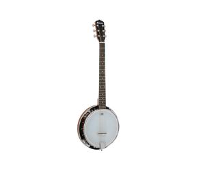 DIMAVERY BJ-30 Banjo a 6 Corde con Cordiera Cromata - Strumento Musicale Profess