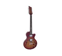 DIMAVERY LP-612 - Chitarra elettrica flamed Sunburst | Chitarra elettrica a 12 corde