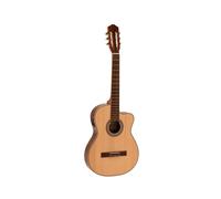 DIMAVERY TB-100 Chitarra Classica Thinline Naturale con Pick-Up
