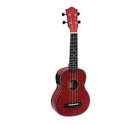 DIMAVERY UK-100 Soprano ukulele, flamed rosso