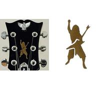 Dimebag Darrell Pantera Sticker Vinyl From Headstock Guitar & Bass (oro)