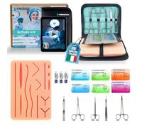 Dimedsion Kit suture con cuscinetto realistico | Kit sutura chirurgica per studenti, kit sutura per praticare sutura, kit di sutura chirurgica, kit suture chirurgiche, kit per suture chirurgiche