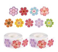 Dimeho 1000 adesivi colorati a forma di farfalle e fiori, per la primavera, fiori e farfalle, autoadesivi, decorativi per album di ritagli, buste