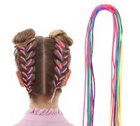 Dimeho 30 ciocche colorate per capelli con gradiente di colore, arcobaleno, trecce per capelli fai da te, per donne e ragazze halloween Natale