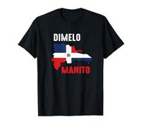 Dimelo Manito KLK divertente Dominicano Slang Dominicano Bandiera Maglietta