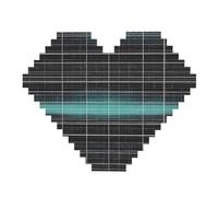 Dimensional Line Space Print Building Brick Block Puzzle - Puzzle a forma di cuore con immagini in legno, puzzle