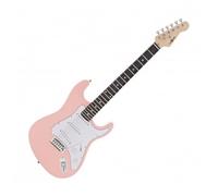 Dimensione completa Chitarra elettrica ideale per principianti LA di Gear4music con accessori Rosa