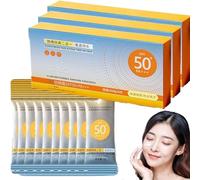 Dimensione da viaggio da 50 pacchi Mini Suncreen SPF 50+, Mini Sun Cream Uv Light Uv Protetion, impermeabile e non grattugiata per il viso e il corpo, per la protezione solare sempre e ovunque (3PC)