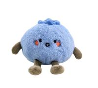 Dimensione del frullatore, mirtillo peluche, delicata bambola dei cartoni animati | Incollato da bambole abbellite decorative morbide divertenti, cartone animato da 4 pollici che accompagnano il peluc
