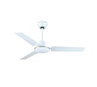Dimensione Elettronica S.R.L. MelchioniMF 25120AST Ventilatore da Soffitto 120 cm con Telecomando 3 Velocità 3 Pale Metallo Silenzioso 70W Bianco Raffrescamento Naturale per Casa e Ufficio