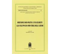 Dimensione socio politica e finanziamenti allo sviluppo