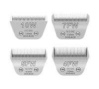 Dimensioni 10W/7FW/5FW/4FW staccabili Cani, Gatti, Pecore e Cavalli Set di lame larghe, compatibili con Andis, Oster A5, Wahl KM10 Series Clippers, lunghezza di taglio 1/16" (1,5 mm) a 3/8" (9,5 mm),