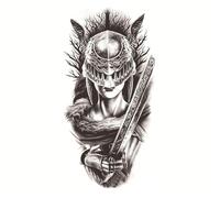 Dimensioni: 208x95mm Nuovo animale impermeabile, adesivo for tatuaggio totem testa di tigre con tatuaggio di angelo fiore(018)