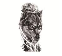 Dimensioni: 208x95mm Nuovo animale impermeabile, adesivo for tatuaggio totem testa di tigre con tatuaggio di angelo fiore(009)