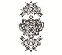 Dimensioni: 208x95mm Nuovo animale impermeabile, adesivo for tatuaggio totem testa di tigre con tatuaggio di angelo fiore(023)