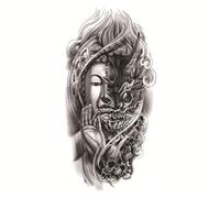 Dimensioni: 208x95mm Nuovo animale impermeabile, adesivo for tatuaggio totem testa di tigre con tatuaggio di angelo fiore(010)