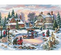 Dimensioni 8569 Gold Collection A Treasured Time - Kit per punto croce, 16 x 12, 16 pezzi