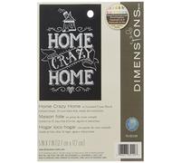 Dimensioni Crazy Home Punto Croce contato, Motivo:, 100% Cotone, Nero, 12.7 x 17.7 x 0.1 cm