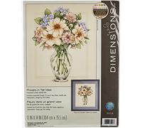 Dimensioni Kit punto croce contato, motivo: fiori in Un vaso grande