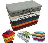 Dimensioni Personalizzate, Cuscino per Divano, Cuscino per Mobili da Interno ed Esterno, Lavabile Cuscino per Panche da Giardino,Cuscino per Balcone,Cuscino Sedile per Altalena (Impermeabile)