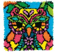 Dimensions Colorful Owl Latch Hook Craft Kit for Kids 16 x 16