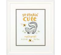 Dimensions Contato per Il Record di Nascita del Bambino: Stinkin' Cute, Aida, Bianco, 11.6 x 8.5 x 0.7 cm