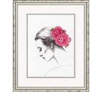 Dimensions Counted Cross Stitch Kit 9"X12"-Floral Portrait (14 Count)