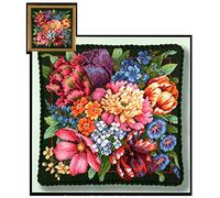 Dimensions Floral Splendor Needlepoint Kit-14"X14" Stitched in Yarn