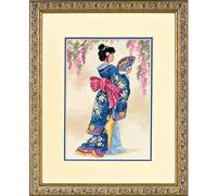 Dimensions Gold Collection - Kit punto croce con schema numerato, motivo: Geisha, ca. 13 x 18 cm