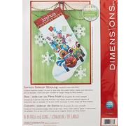 Santa's Sidecar Stocking Counted Cross Stitch Kit-16" Long 14 Count