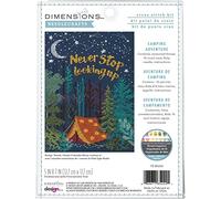 Dimensions Kit punto croce per principianti, 12,7 x 17,8 cm, tela Aida da 14 ct, 4 pezzi