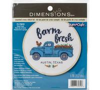 Dimensions Kreuzstich-Set mit Stickrahmen, 15,2 cm, Farm Fresh (14 St ck)
