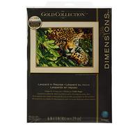 Dimensions Punte a croce Leopardo a riposo, 40 x 27 cm