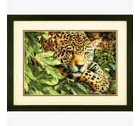 Dimensions Set di punti croce "Gold Collection Leopard at Rest", schema a contar