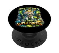 Dimentica la sicurezza in laboratorio, voglio super poteri divertente insegnare la scienza PopSockets PopGrip Adesivo
