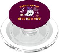 Dimentica le caramelle Dammi un gatto Fantastico fantasma con in mano un gatto nero PopSockets PopGrip per MagSafe