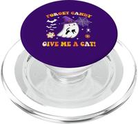 Dimentica le caramelle Dammi un gatto Fantastico fantasma con in mano un gatto nero PopSockets PopGrip per MagSafe