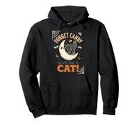 Dimentica Le Caramelle Dammi Un Gatto Moon Ghost Halloween Felpa con Cappuccio