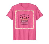 Dimentica Le Pantofole di Vetro Principessa Indossa Scarpe da Corsa Corona Maglietta, Uomo, Rosa mélange, L