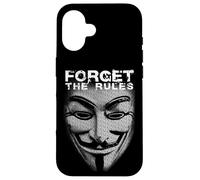 Dimentica le regole Hacker Maschera Immagine Da Parole Libertà Custodia per iPhone 16