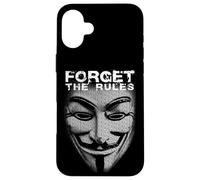 Dimentica le regole Hacker Maschera Immagine Da Parole Libertà Custodia per iPhone 16 Plus