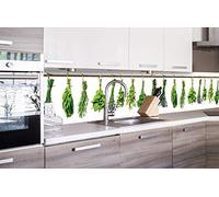 DIMEX LINE Paraschizzi Auto-Adesiva per la Cucina Erbe AROMATICHE 260 x 60 cm | Resistente all’Acqua | QUALITA‘ Premium